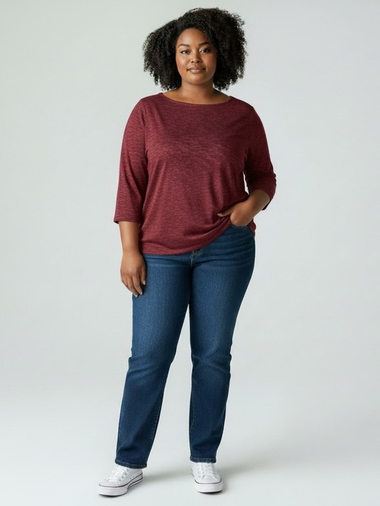 Karen Scott Tops - Karen Scott Boat Neck Tunic Top 0X